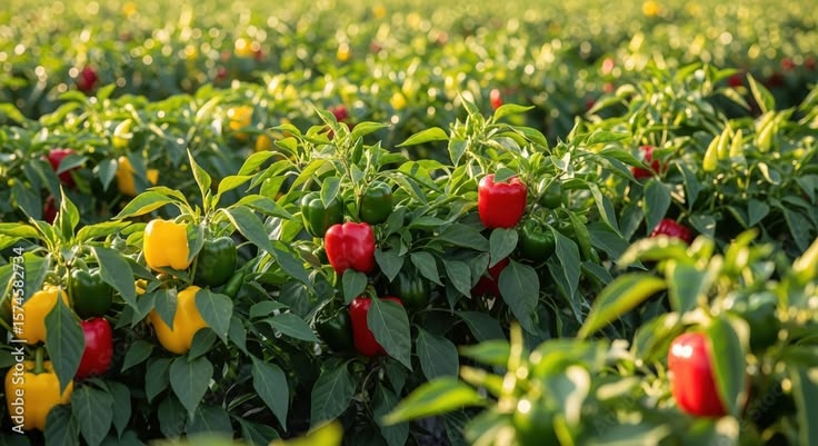 Pepper plants growing at Passion Gardens